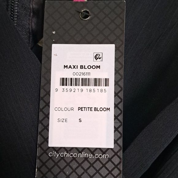 CITY CHIC Bloom Floral Wrap Maxi Dress in Black - Picture 10 of 12